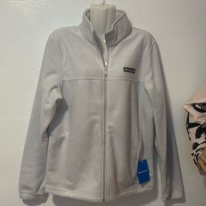 Columbia Men's Steens Mountain 2.0 Full Zip Fleece Jacket-White Smoke Color